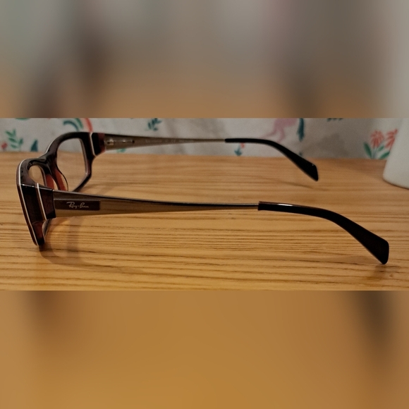 Ray Ban RB5136 Burgundy Titanium Lightweight Unisex Reading Eye Glasses Frames - Picture 2 of 7